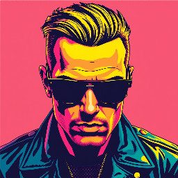 male pop star with dark sunglasses and leather jacket